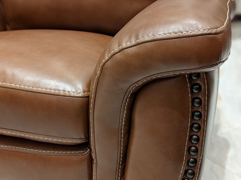 Olympus Full Leather 7 Seater Sofa in Brown Leather