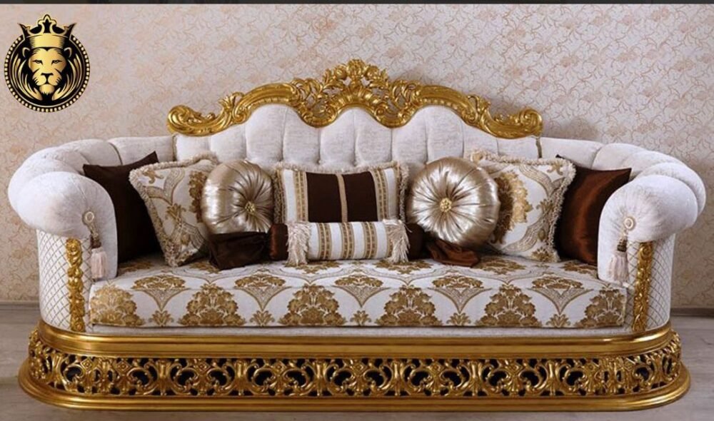 CLASSIC STYLE ROYAL GOLD LEAF LIVING ROOM FURNITURE