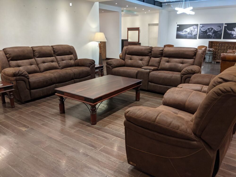 Hudson 7 Seater Recliner in Brown