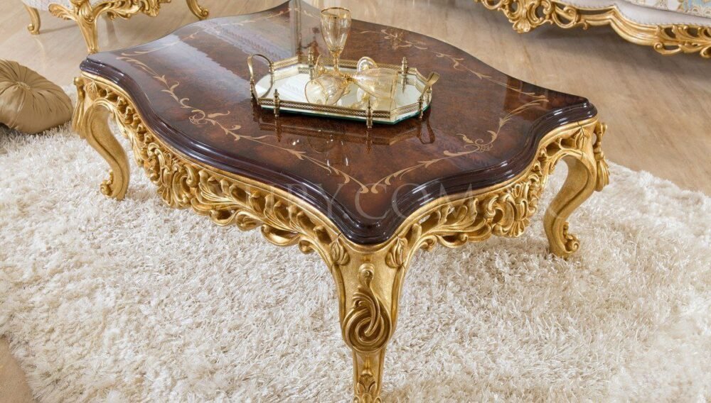 Royela Classic Living Room 7 Seater 3+2+1+1+ Round Table