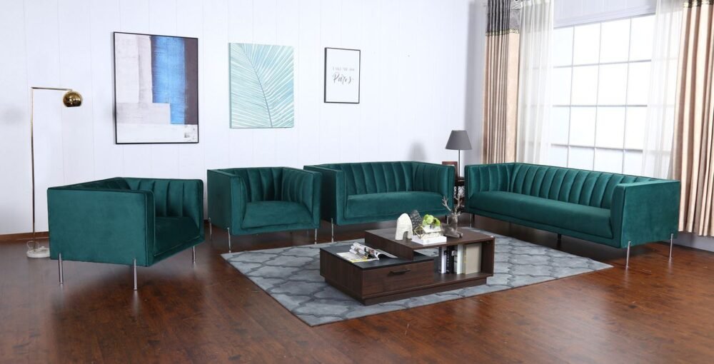 Stella 7 Seater Sofa in Green