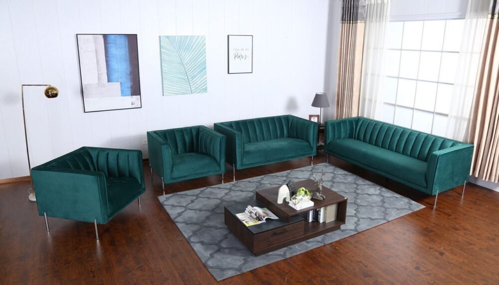 Stella 7 Seater Sofa in Green