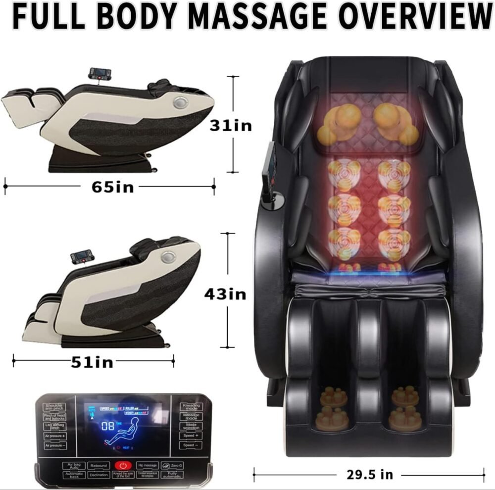 AOVOJKM Zero Gravity Massage Chair with Bluetooth and Air Massage