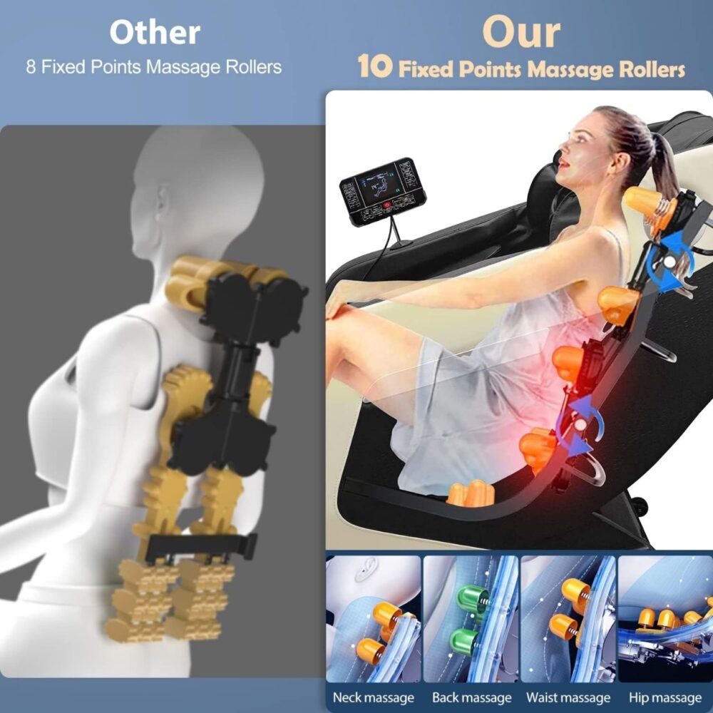 AOVOJKM Zero Gravity Massage Chair with Bluetooth and Air Massage