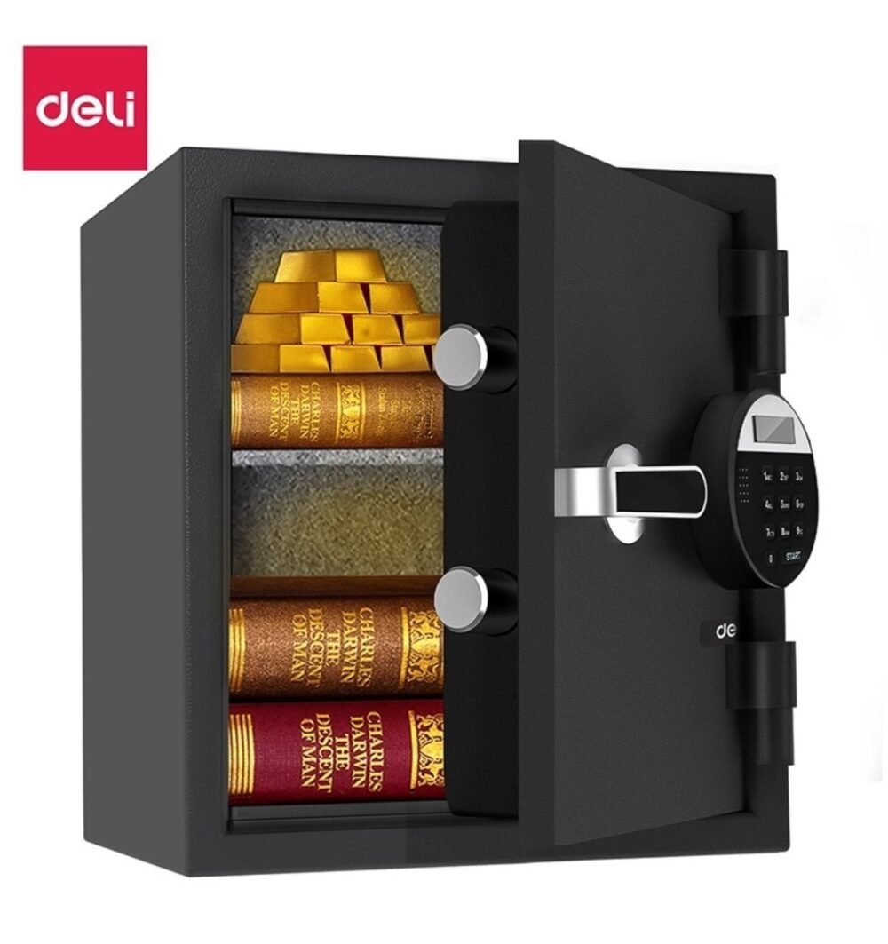 DELI ET581 Fireproof Digital Safe - H42xW380xD30cm - Secure Your Valuables with Confidence