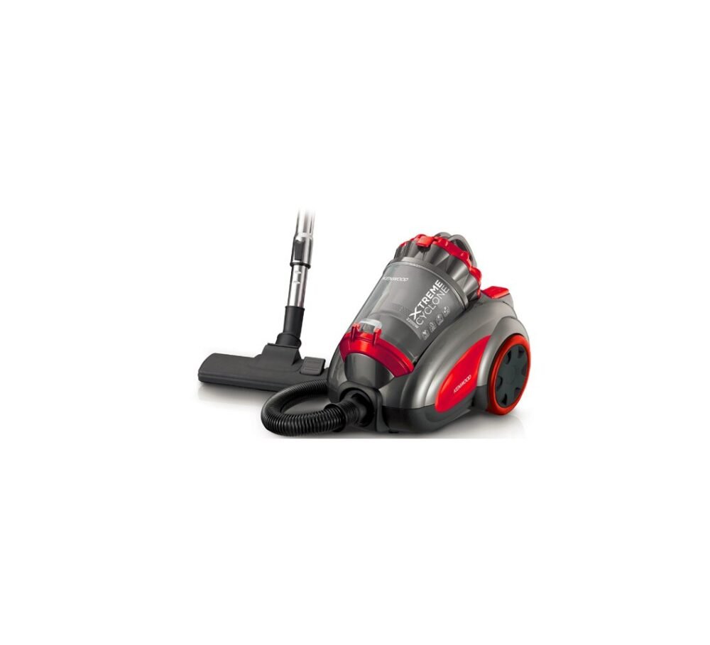 Kenwood VBP80.000RG Dry Bagless Vacuum Cleaner, 3.5L - Black & Red